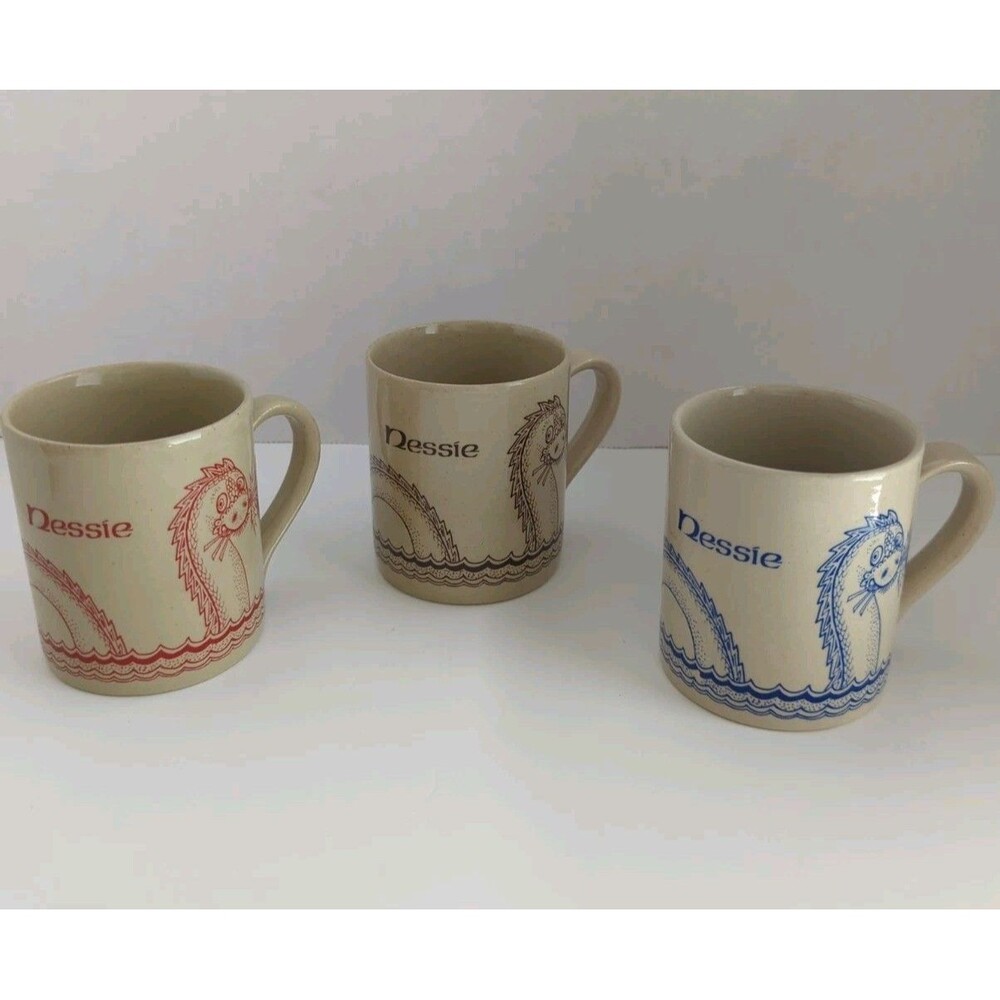 Vintage Nessie Coffee Mug Loch Ness Monster Made In Scotland Mclaggan Smith EUC